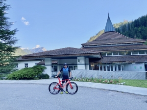 parcheggio di Arta Terme con Giancarlo Fisichella