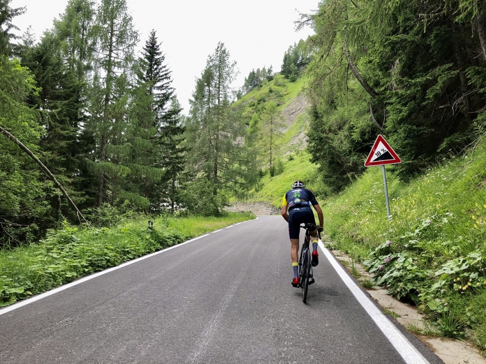 Tratto ripido prima di Casera Razzo