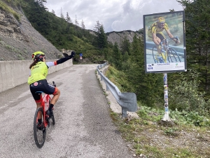 Cartellone di Marco Pantani, e foto panoramica